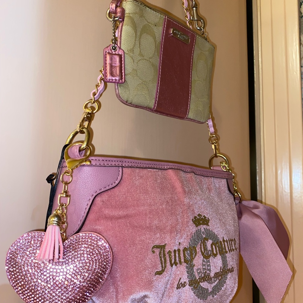 🚫SOLD🚫 Rare Pink Juicy Couture & Rare Metallic Pink Wristlet